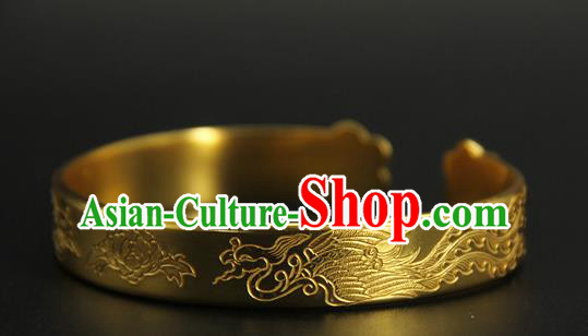 China Handmade Tang Dynasty Princess Golden Bracelet Ancient Palace Lady Jewelry China Handmade Tang Dynasty Princess Golden Bracelet Ancient Palace Lady Jewelry