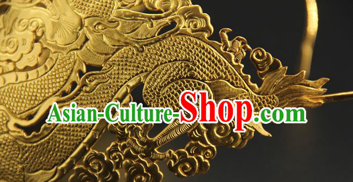 China Handmade Han Dynasty Swordsman Accessories Ancient Crown Prince Golden Face Mask China Handmade Han Dynasty Swordsman Accessories Ancient Crown Prince Golden Face Mask
