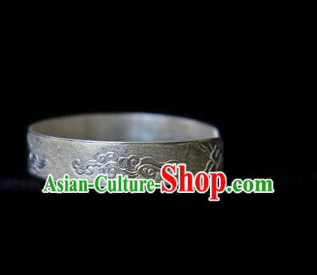 Handmade Chinese Traditional Song Dynasty Palace Bangle Accessories Ancient Empress Silver Bracelet Jewelry Handmade Chinese Traditional Song Dynasty Palace Bangle Accessories Ancient Empress Silver Bracelet Jewelry