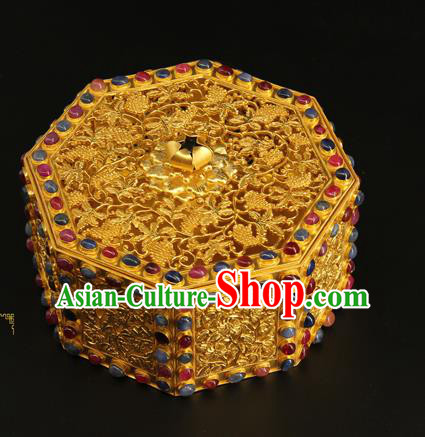 China Ancient Court Jewelry Box Handmade Qing Dynasty Palace Gems Accessories China Ancient Court Jewelry Box Handmade Qing Dynasty Palace Gems Accessories