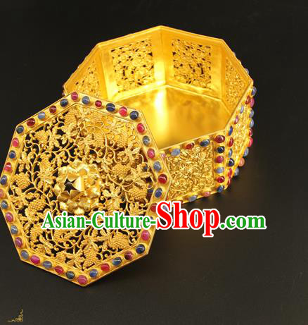 China Ancient Court Jewelry Box Handmade Qing Dynasty Palace Gems Accessories China Ancient Court Jewelry Box Handmade Qing Dynasty Palace Gems Accessories