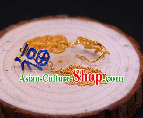 Handmade Traditional Court Cloisonne Ear Jewelry Chinese Ancient Qing Dynasty Queen Earrings Accessories Handmade Traditional Court Cloisonne Ear Jewelry Chinese Ancient Qing Dynasty Queen Earrings Accessories