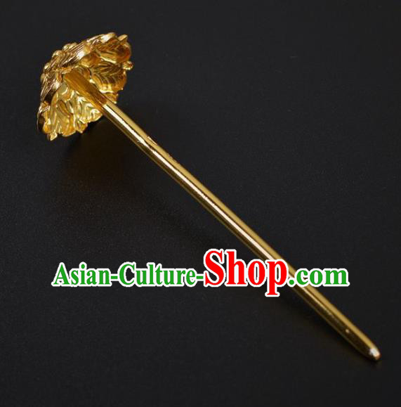 China Handmade Hair Jewelry Traditional Tang Dynasty Golden Chrysanthemum Hair Stick Ancient Princess Hairpin China Handmade Hair Jewelry Traditional Tang Dynasty Golden Chrysanthemum Hair Stick Ancient Princess Hairpin