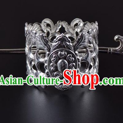 Chinese Ancient Tang Dynasty Emperor Hairdo Crown Hairpin Traditional Hanfu Hair Accessories