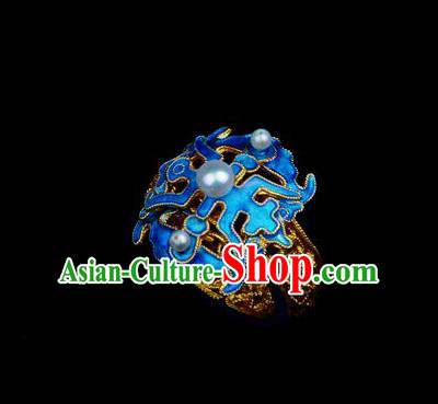 Handmade Chinese Traditional Qing Dynasty Accessories Ancient Empress Cloisonne Ring Jewelry Handmade Chinese Traditional Qing Dynasty Accessories Ancient Empress Cloisonne Ring Jewelry