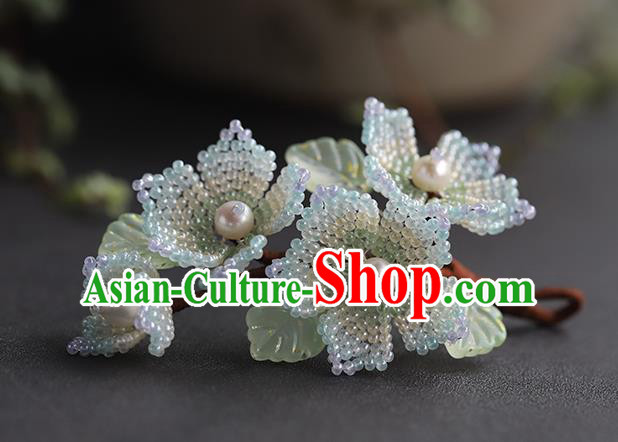 Chinese Ancient Princess Beads Pear Blossom Hair Stick Traditional Hanfu Hairpin Hair Accessories
