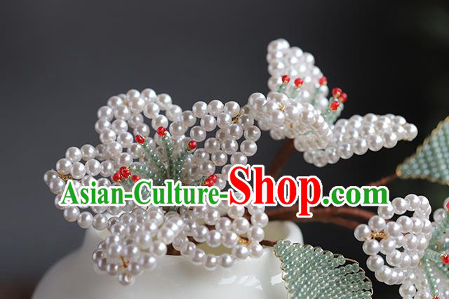 Chinese Traditional Hanfu Hairpin Hair Accessories Ancient Princess Pearls Pear Blossom Hair Stick Chinese Traditional Hanfu Hairpin Hair Accessories Ancient Princess Pearls Pear Blossom Hair Stick