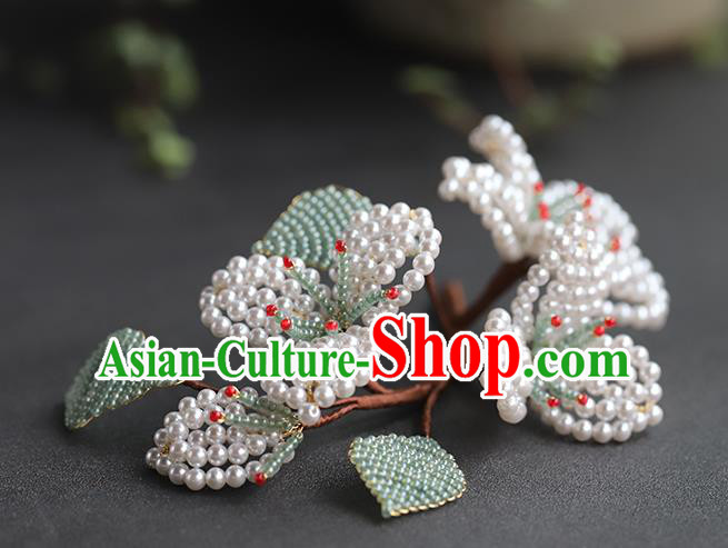 Chinese Traditional Hanfu Hairpin Hair Accessories Ancient Princess Pearls Pear Blossom Hair Stick Chinese Traditional Hanfu Hairpin Hair Accessories Ancient Princess Pearls Pear Blossom Hair Stick