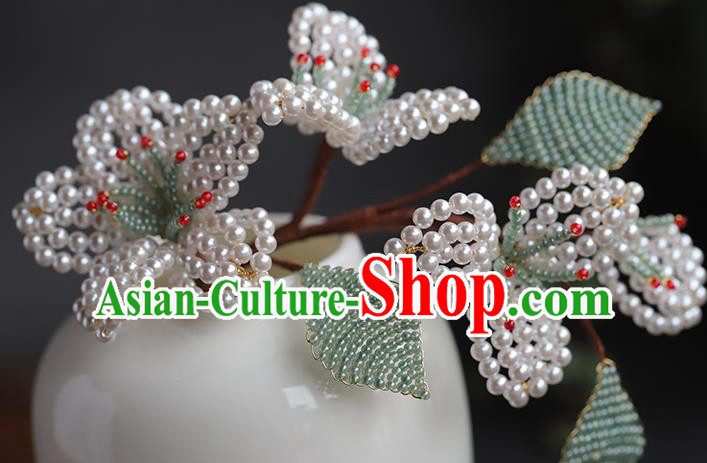 Chinese Traditional Hanfu Hairpin Hair Accessories Ancient Princess Pearls Pear Blossom Hair Stick Chinese Traditional Hanfu Hairpin Hair Accessories Ancient Princess Pearls Pear Blossom Hair Stick