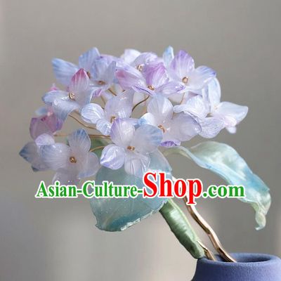 Chinese Traditional Hanfu Flowers Hairpin Hair Accessories Ancient Princess Hydrangea Hair Stick