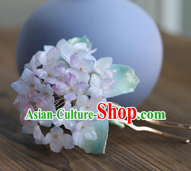 Chinese Traditional Hanfu Flowers Hairpin Hair Accessories Ancient Princess Hydrangea Hair Stick Chinese Traditional Hanfu Flowers Hairpin Hair Accessories Ancient Princess Hydrangea Hair Stick