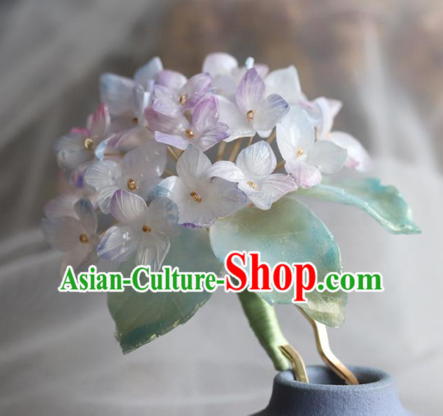 Chinese Traditional Hanfu Flowers Hairpin Hair Accessories Ancient Princess Hydrangea Hair Stick Chinese Traditional Hanfu Flowers Hairpin Hair Accessories Ancient Princess Hydrangea Hair Stick