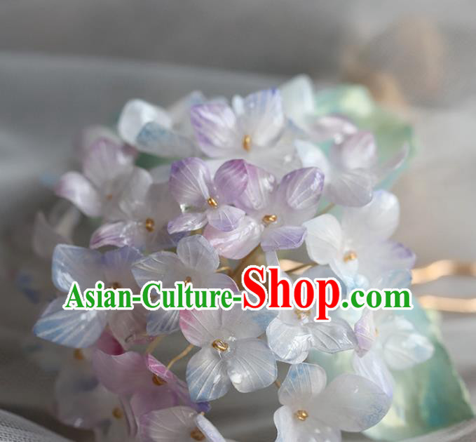 Chinese Traditional Hanfu Flowers Hairpin Hair Accessories Ancient Princess Hydrangea Hair Stick Chinese Traditional Hanfu Flowers Hairpin Hair Accessories Ancient Princess Hydrangea Hair Stick