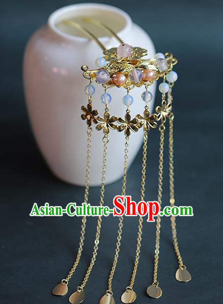 Chinese Ancient Bride Golden Tassel Hair Sticks Traditional Wedding Hair Accessories Hanfu Hairpins Chinese Ancient Bride Golden Tassel Hair Sticks Traditional Wedding Hair Accessories Hanfu Hairpins