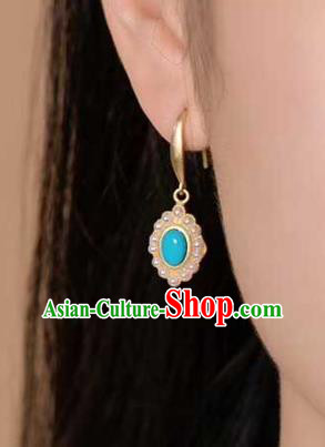Handmade Chinese Cheongsam Pearls Earrings Jewelry Traditional Kallaite Ear Accessories Handmade Chinese Cheongsam Pearls Earrings Jewelry Traditional Kallaite Ear Accessories