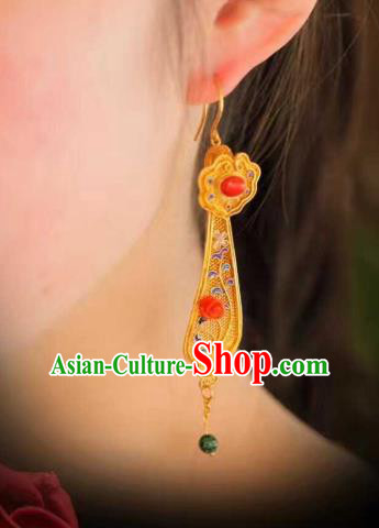 China Traditional Qing Dynasty Jewelry Accessories Ancient Court Queen Golden Necklace Pendant China Traditional Qing Dynasty Jewelry Accessories Ancient Court Queen Golden Necklace Pendant
