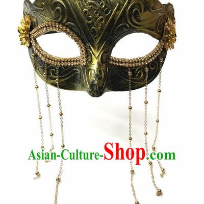 Top Halloween Cosplay Mask Fancy Ball Stage Performance Tassel Face Accessories