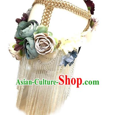 Top Stage Performance Face Accessories Fancy Ball Decorations Blinder Halloween Cosplay Flowers Mask
