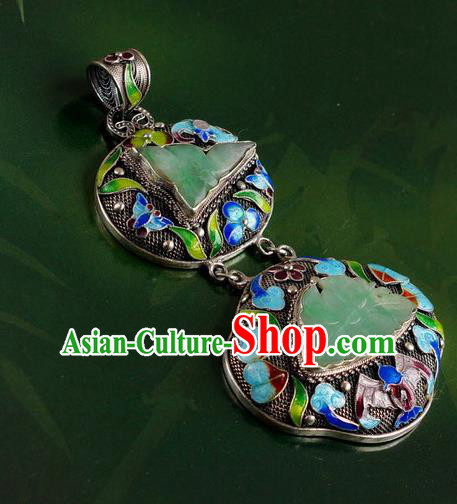 China Traditional National Jade Jewelry Accessories Handmade Cloisonne Bat Necklace Pendant China Traditional National Jade Jewelry Accessories Handmade Cloisonne Bat Necklace Pendant