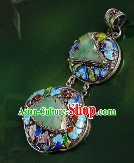 China Traditional National Jade Jewelry Accessories Handmade Cloisonne Bat Necklace Pendant China Traditional National Jade Jewelry Accessories Handmade Cloisonne Bat Necklace Pendant
