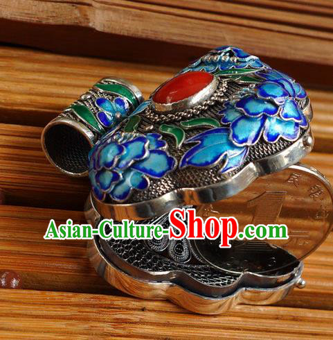 China Handmade Cloisonne Peony Necklace Pendant National Silver Sachet Jewelry Traditional Ruby Accessories China Handmade Cloisonne Peony Necklace Pendant National Silver Sachet Jewelry Traditional Ruby Accessories