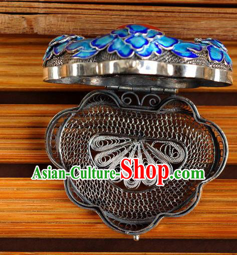 China Handmade Cloisonne Peony Necklace Pendant National Silver Sachet Jewelry Traditional Ruby Accessories China Handmade Cloisonne Peony Necklace Pendant National Silver Sachet Jewelry Traditional Ruby Accessories