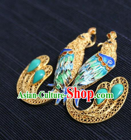 China Classical Cloisonne Phoenix Accessories Traditional National Silver Jewelry Handmade Brooch China Classical Cloisonne Phoenix Accessories Traditional National Silver Jewelry Handmade Brooch