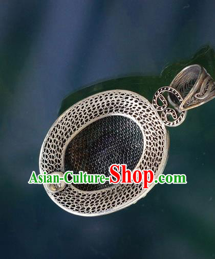 China Handmade Amethyst Silver Necklace Pendant Traditional National Jewelry Accessories China Handmade Amethyst Silver Necklace Pendant Traditional National Jewelry Accessories