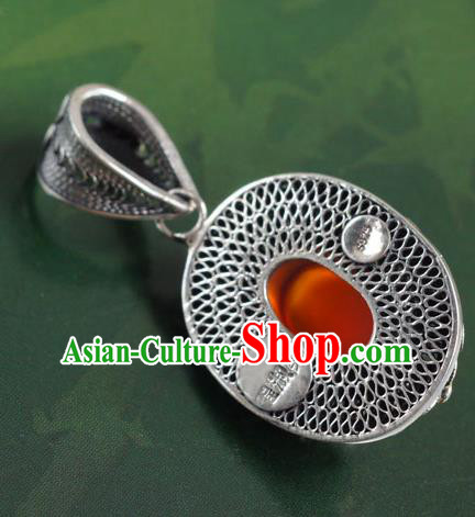 China Traditional National Silver Jewelry Court Cloisonne Accessories Handmade Agate Necklace Pendant China Traditional National Silver Jewelry Court Cloisonne Accessories Handmade Agate Necklace Pendant