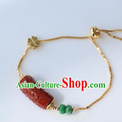 China Handmade Jewelry Accessories Traditional Golden Bracelet National Bangle