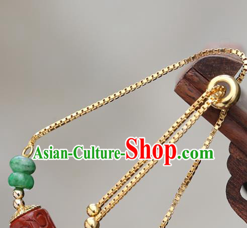 China Handmade Jewelry Accessories Traditional Golden Bracelet National Bangle China Handmade Jewelry Accessories Traditional Golden Bracelet National Bangle
