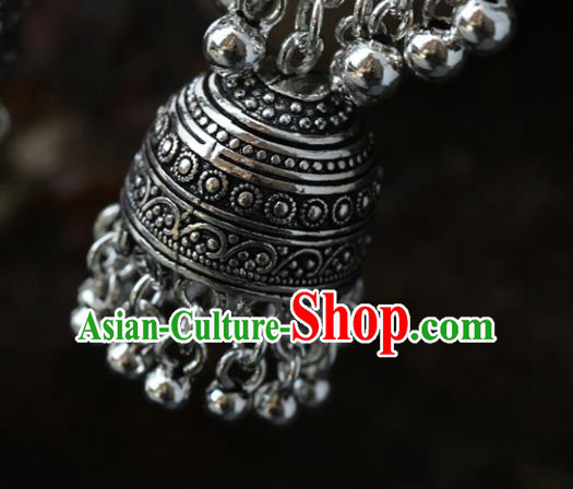 Handmade Chinese Traditional Silver Ear Jewelry Accessories Ethnic Earrings Handmade Chinese Traditional Silver Ear Jewelry Accessories Ethnic Earrings