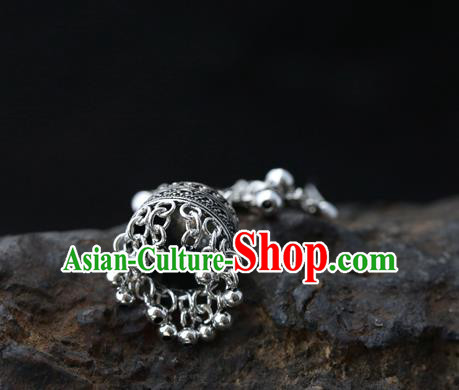 Handmade Chinese Traditional Silver Ear Jewelry Accessories Ethnic Earrings Handmade Chinese Traditional Silver Ear Jewelry Accessories Ethnic Earrings