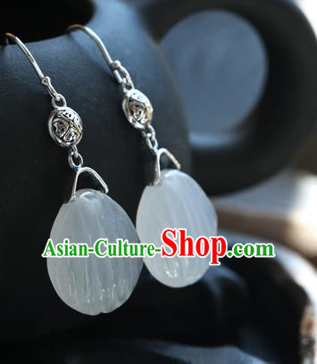 Handmade Chinese Traditional Quartz Ear Jewelry Eardrop Accessories Classical Cheongsam Silver Earrings Handmade Chinese Traditional Quartz Ear Jewelry Eardrop Accessories Classical Cheongsam Silver Earrings