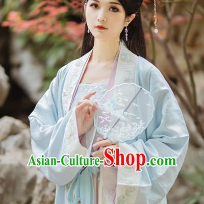 China Ancient Patrician Beauty Hanfu Clothing Traditional Song Dynasty Nobility Lady Historical Costumes Complete Set