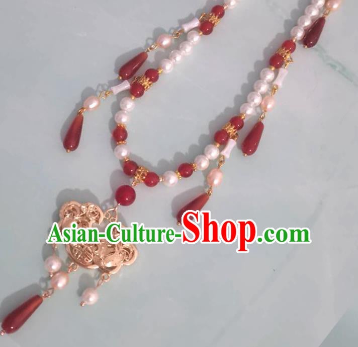 China Traditional Ancient Princess Brass Necklace Handmade Ming Dynasty Plum Blossom Jewelry Accessories China Traditional Ancient Princess Brass Necklace Handmade Ming Dynasty Plum Blossom Jewelry Accessories