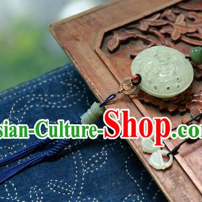 Handmade China Jade Pendant Accessories National Traditional Necklace Jewelry