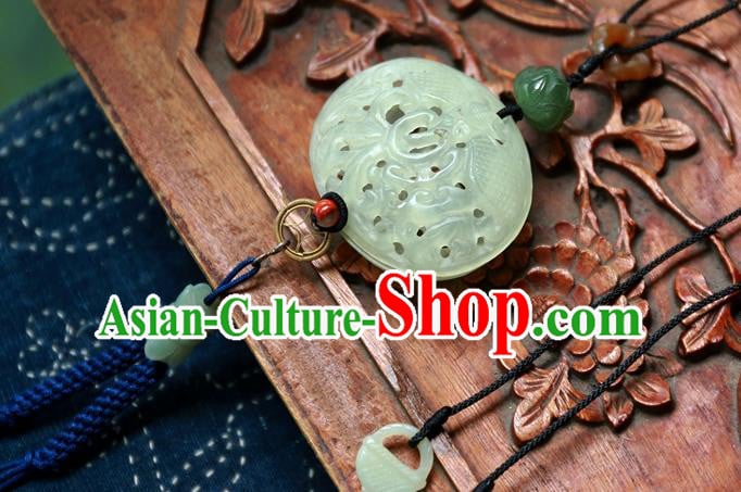 Handmade China Jade Pendant Accessories National Traditional Necklace Jewelry
