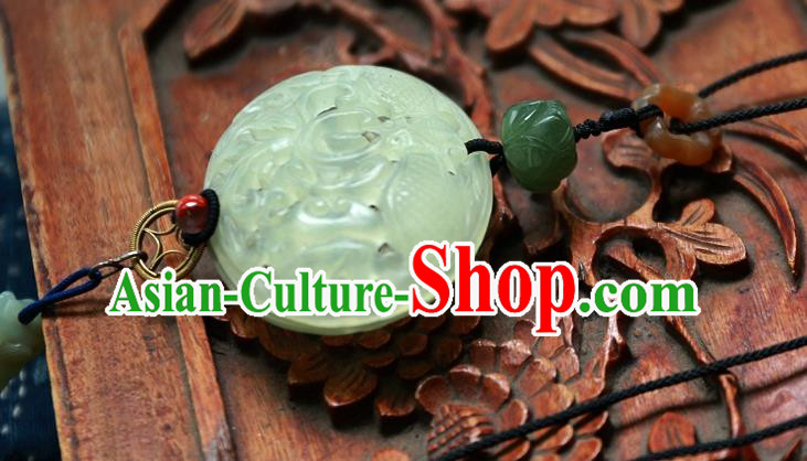 Handmade China Jade Pendant Accessories National Traditional Necklace Jewelry