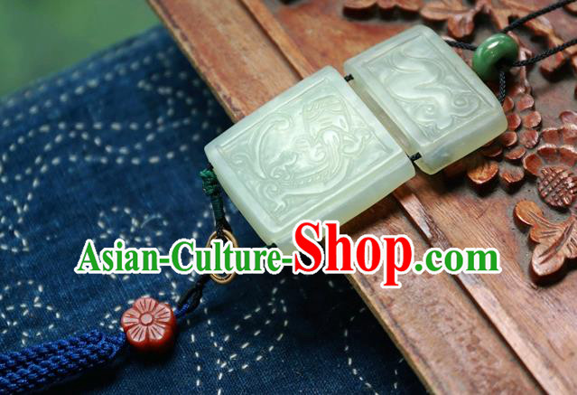 Handmade China National Jade Pendant Accessories Traditional Waist Jewelry Handmade China National Jade Pendant Accessories Traditional Waist Jewelry