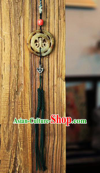 Traditional Yellow Jade Waist Accessories China Handmade Jewelry National Tassel Pendant Traditional Yellow Jade Waist Accessories China Handmade Jewelry National Tassel Pendant