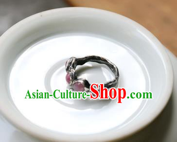 Traditional Handmade Jewelry Accessories China National Ruby Gems Ring Traditional Handmade Jewelry Accessories China National Ruby Gems Ring
