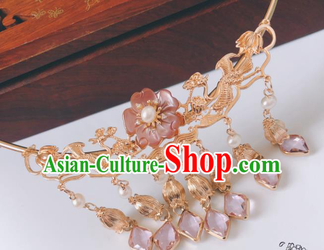 China Traditional Handmade Jewelry Accessories Ancient Noble Lady Golden Phoenix Necklace China Traditional Handmade Jewelry Accessories Ancient Noble Lady Golden Phoenix Necklace