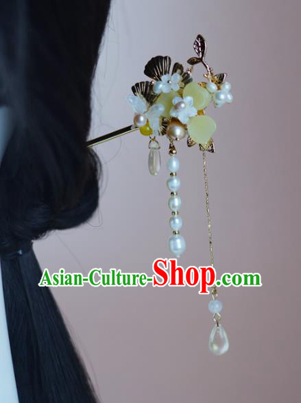 China Classical Cheongsam Shell Butterfly Hair Stick Traditional Hair Accessories Tassel Hairpin China Classical Cheongsam Shell Butterfly Hair Stick Traditional Hair Accessories Tassel Hairpin