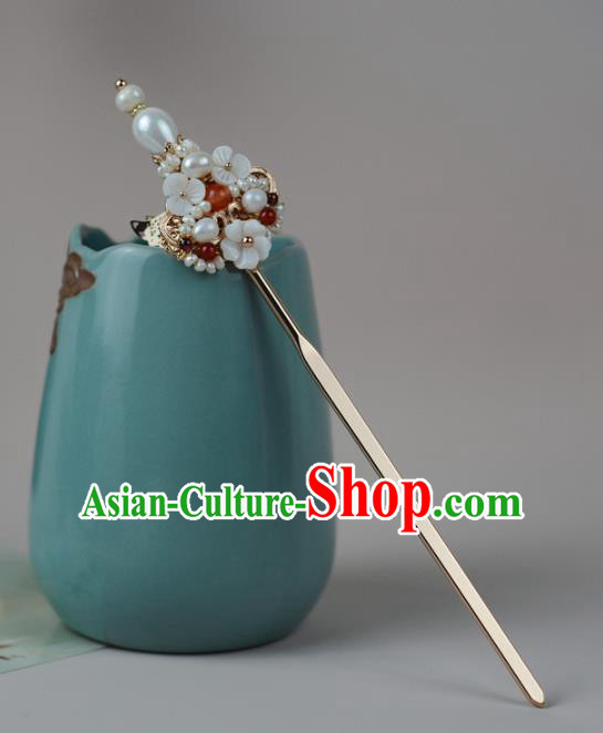 China Classical Cheongsam Pearls Hair Stick Traditional Hair Accessories Ming Dynasty Hairpin China Classical Cheongsam Pearls Hair Stick Traditional Hair Accessories Ming Dynasty Hairpin