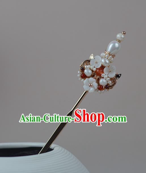 China Classical Cheongsam Pearls Hair Stick Traditional Hair Accessories Ming Dynasty Hairpin China Classical Cheongsam Pearls Hair Stick Traditional Hair Accessories Ming Dynasty Hairpin