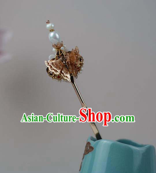 China Classical Cheongsam Pearls Hair Stick Traditional Hair Accessories Ming Dynasty Hairpin China Classical Cheongsam Pearls Hair Stick Traditional Hair Accessories Ming Dynasty Hairpin