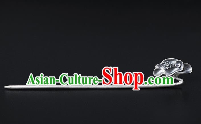 China Handmade Silver Carving Cloud Hairpin Traditional Hair Accessories Classical Cheongsam Hair Stick China Handmade Silver Carving Cloud Hairpin Traditional Hair Accessories Classical Cheongsam Hair Stick