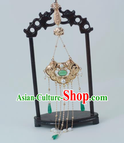 Chinese Traditional Cheongsam Golden Dragon Lock Jewelry Accessories Handmade Tassel Brooch Pendant Chinese Traditional Cheongsam Golden Dragon Lock Jewelry Accessories Handmade Tassel Brooch Pendant