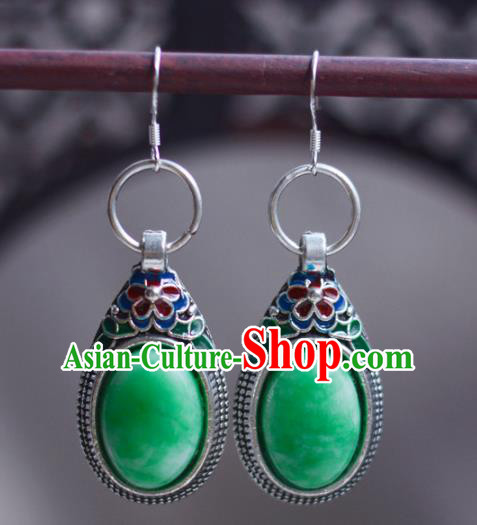 Chinese Classical Jadeite Earrings Traditional Jewelry Ornaments Handmade Cheongsam Ear Accessories Chinese Classical Jadeite Earrings Traditional Jewelry Ornaments Handmade Cheongsam Ear Accessories